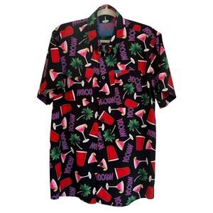 DIXXON Flannel Company Dancun Party Button Down Party Easy Going Shirt Size M